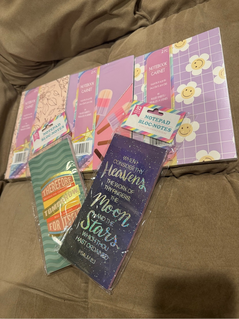 NIP Mixed lot 5 pkgs Notepads 52 sheets /Notebooks 2 pc in each package